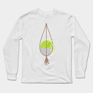 Hanging yarn ball plant Long Sleeve T-Shirt